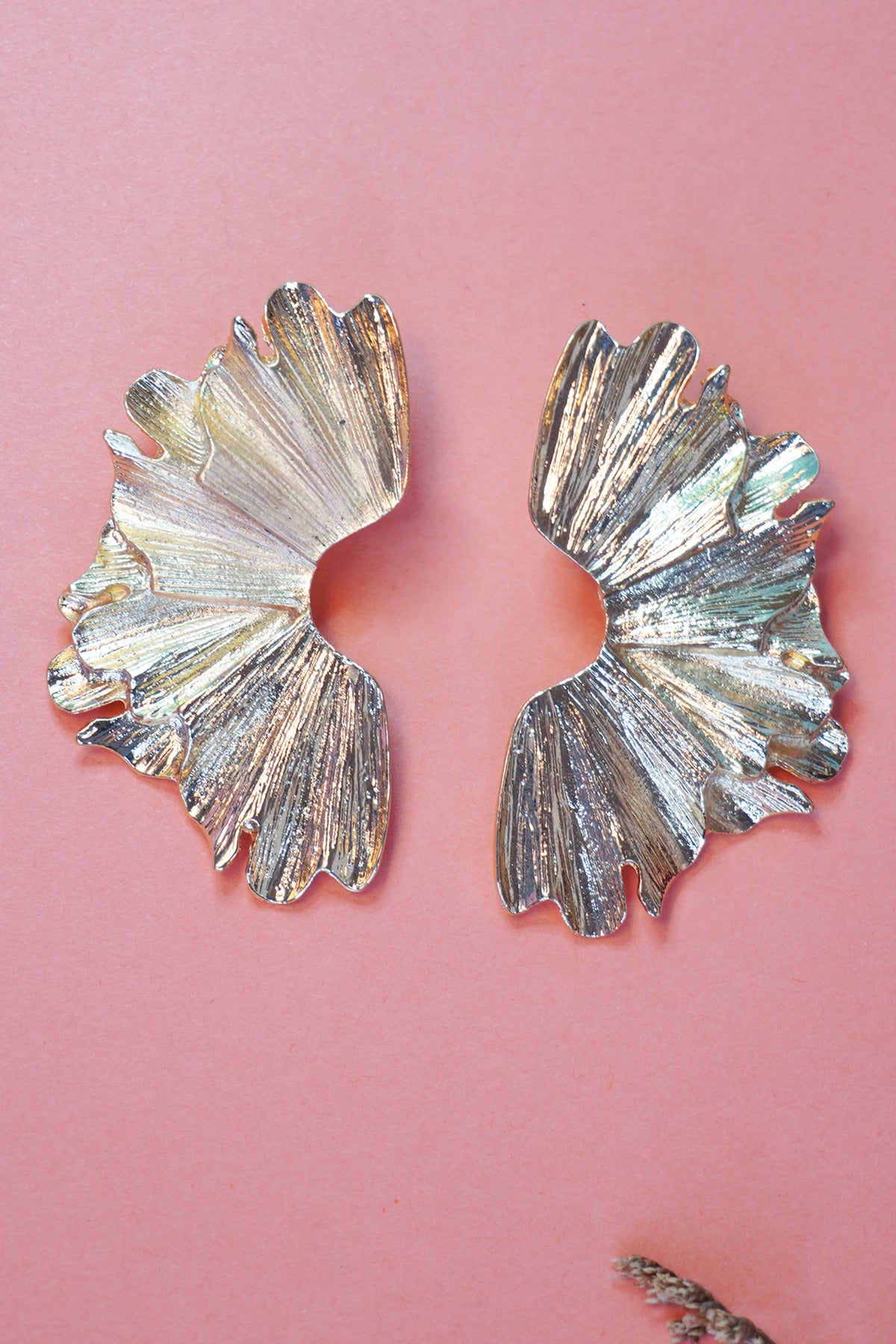 Stylish Gold Toned Contemporary Stud Earrings for Women