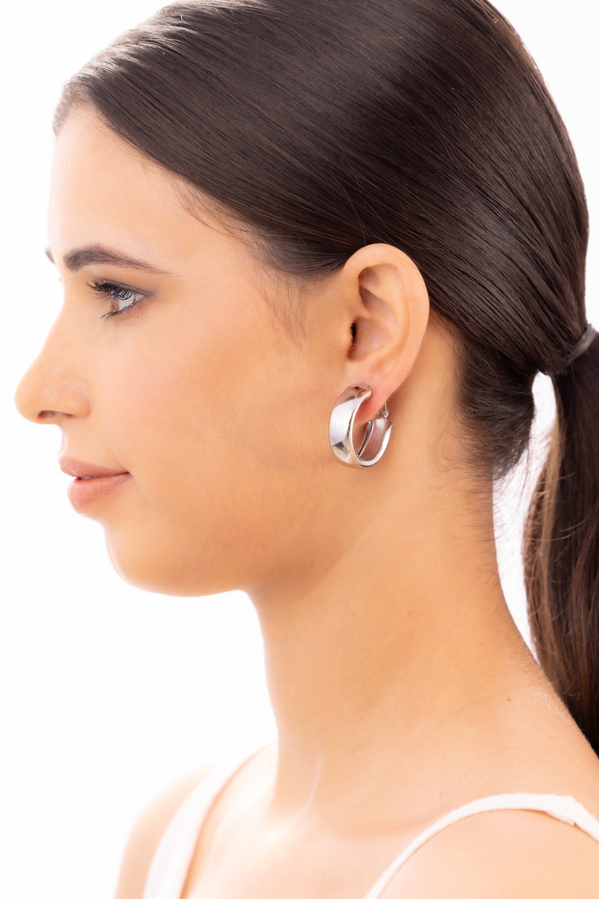 Stylish Small Silver Hoops for Women