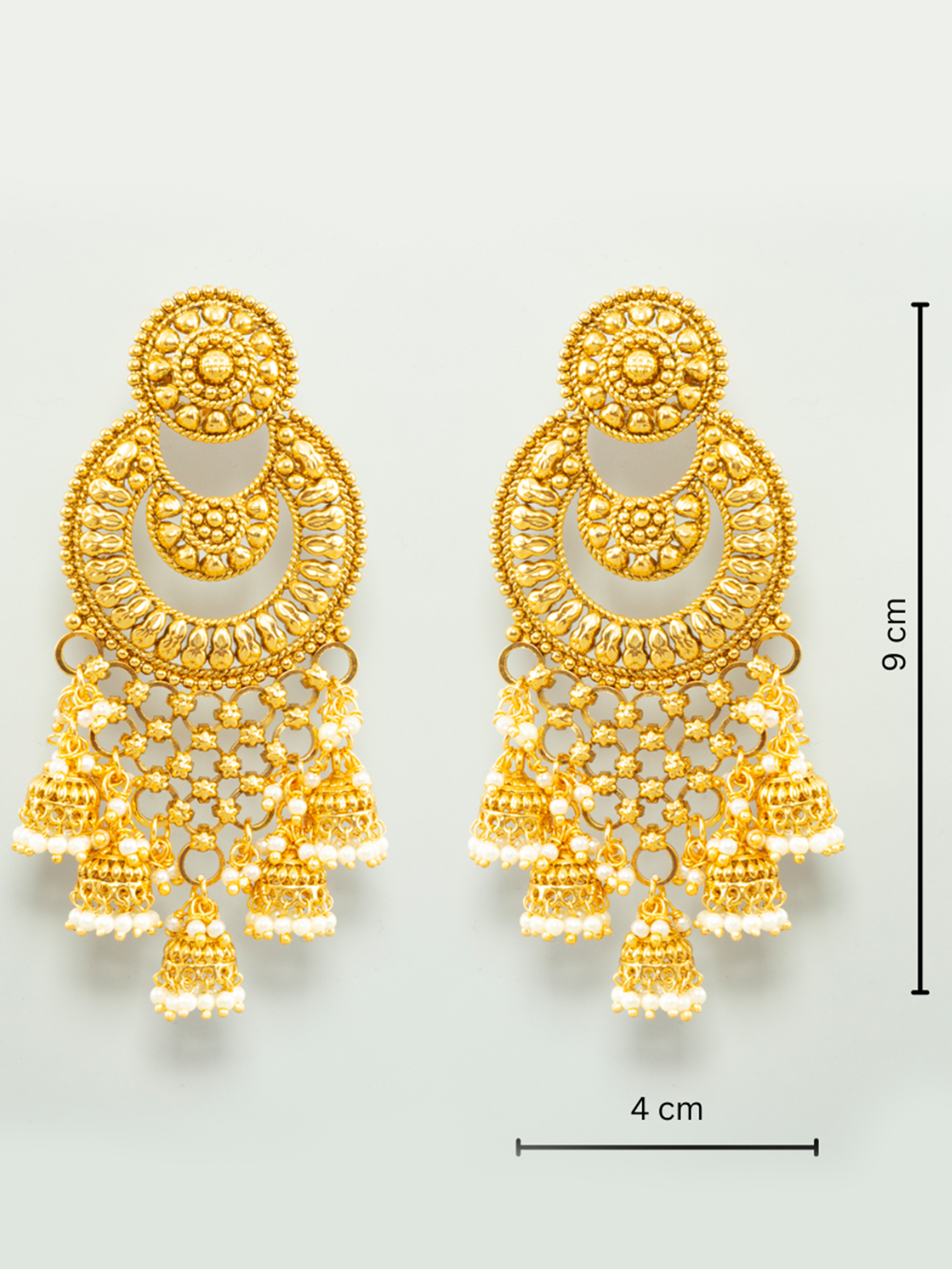 24 Carat Gold Bali Price 24K Gold Plated Chand Bali Earrings Set