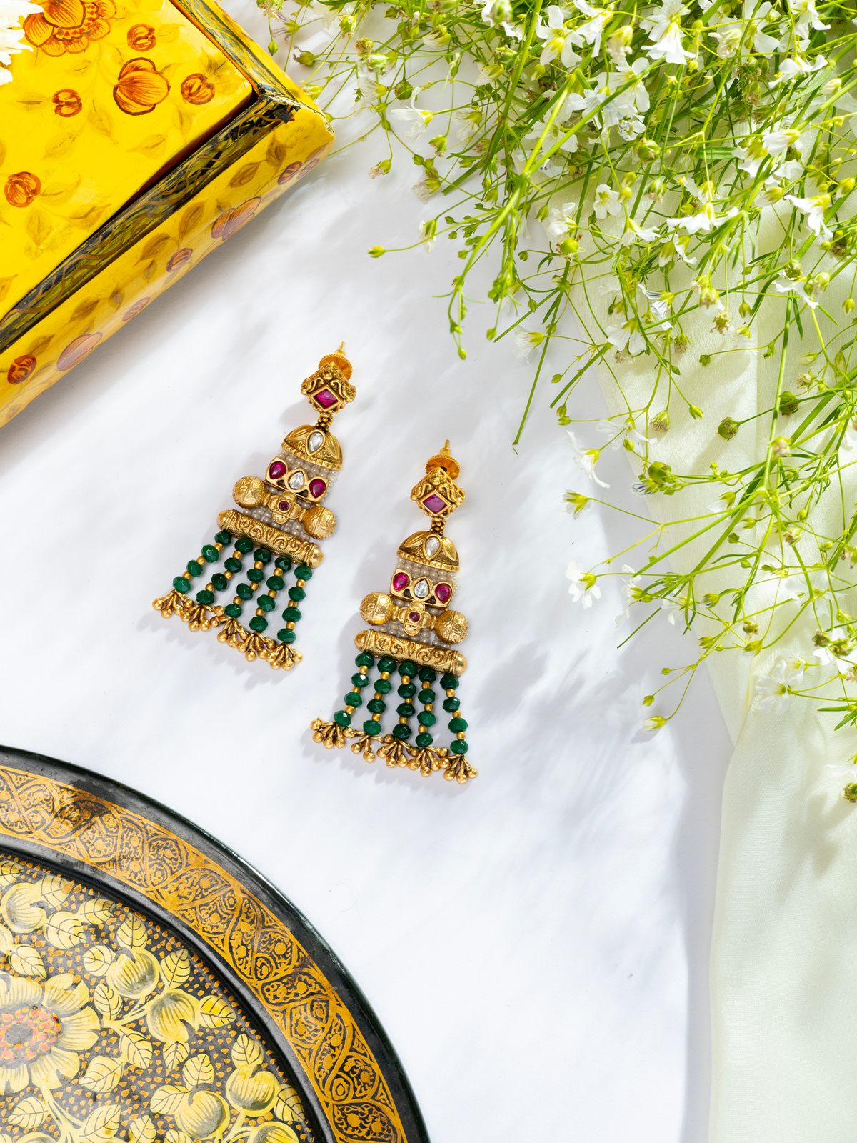 Gold Plated Earrings Set