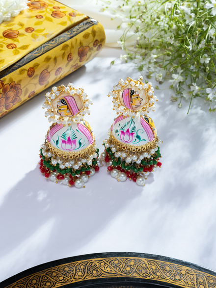 Buy 22k Yellow Gold Jhumka Earring Indian Jewelry, Multi Chandelier Vintage  Antique Design Dangle Earrings Rajasthani Jewelry for Women Gift Online in  India - Etsy