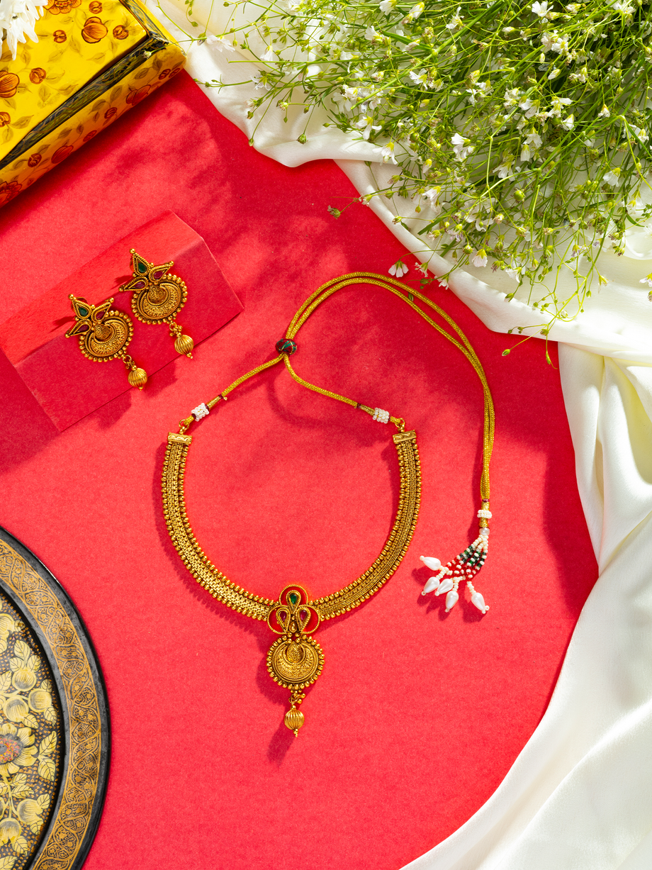 2.68 tola, 24K gold necklace with ruby #maitidevi #trending #haar  #bridaljewellery #necklace #24kgold #22kgold #jewellery… | Instagram