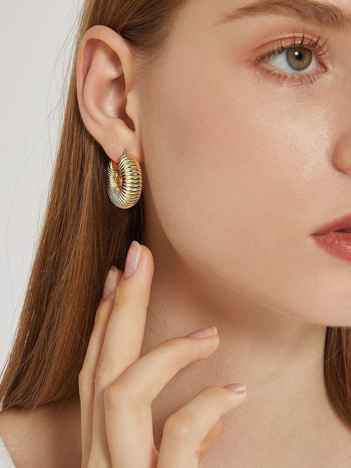 Classic Demi-Fine Gold Plated Hoop Earring