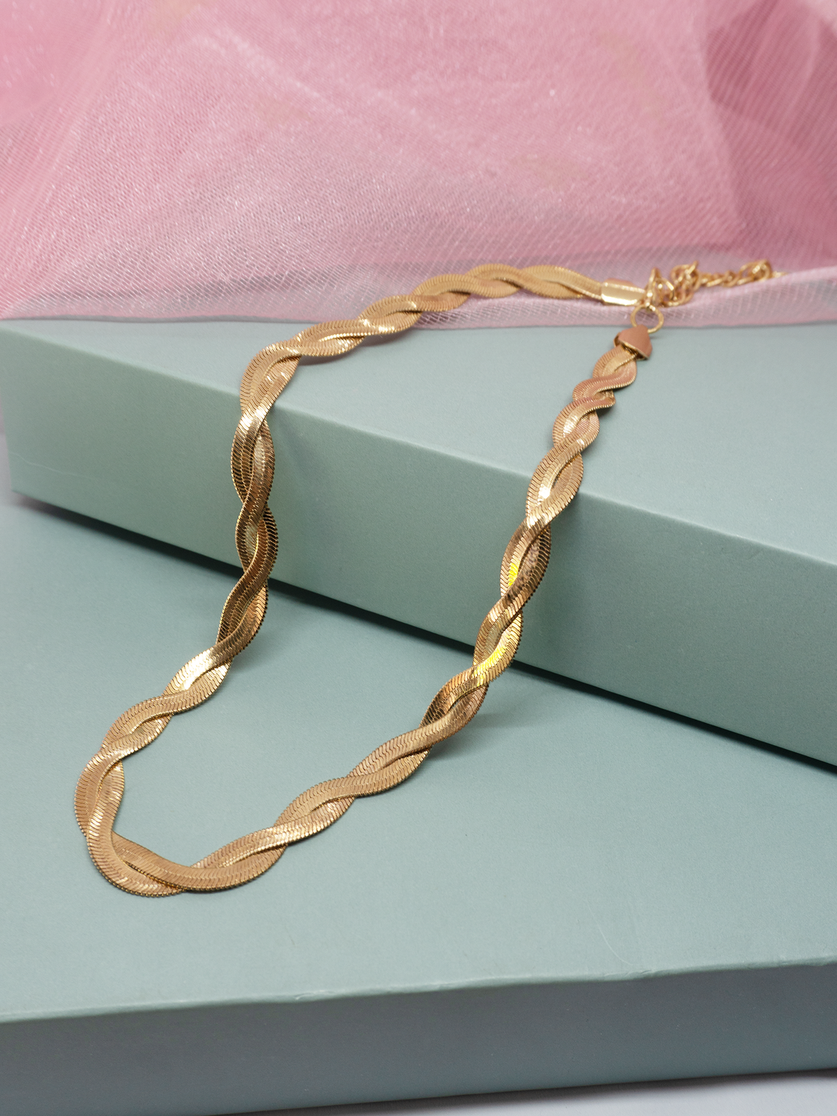 18k Gold Plated Snake Choker Necklace