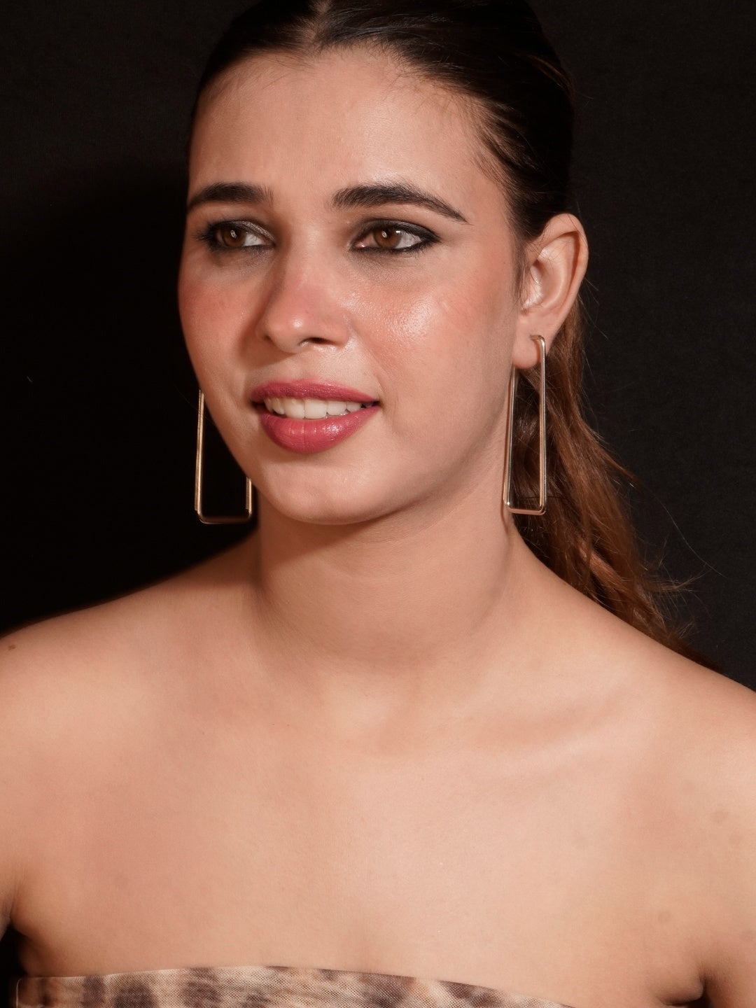 Silver-Plated Cylindrical Hoop Earrings - Fashion Jewellery