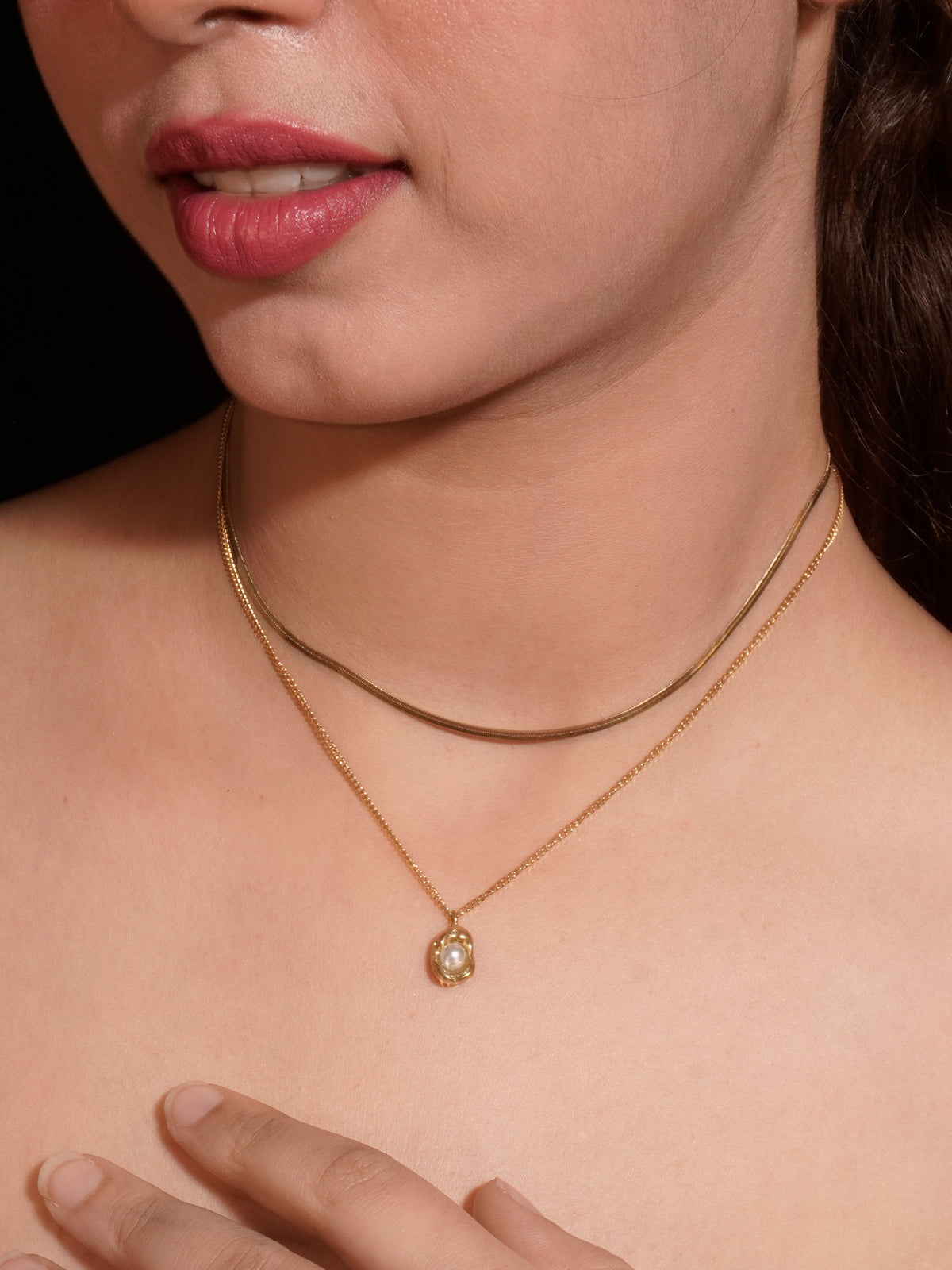 Pearl Pendant Chain Fancy Jewelry