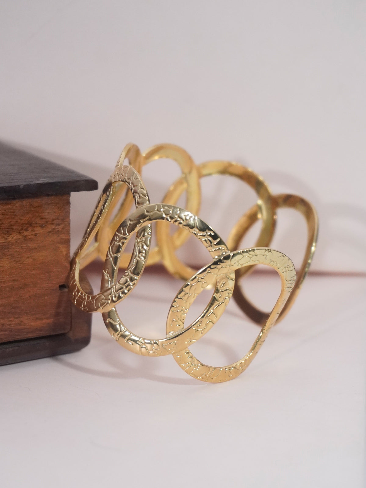 Fancy Gold Plated Demi-Fine Fashion Cuff Bracelet