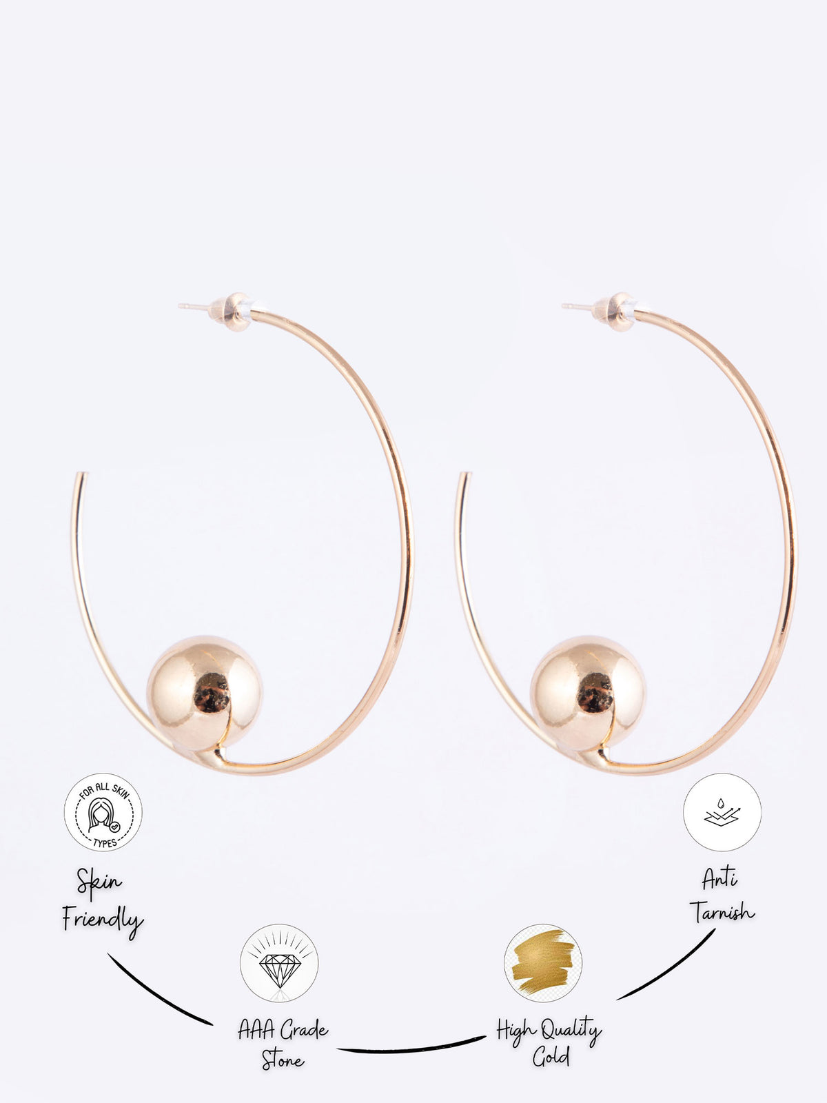 Golden Aura Bold Hoop Earrings