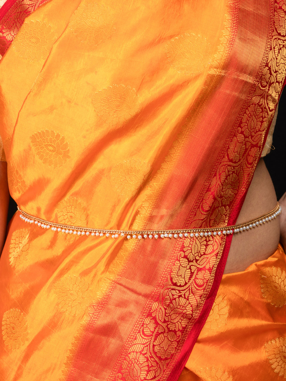 White Pearl Gold-Plated Waist Chain (Kamar bandh) For Women And Girls
