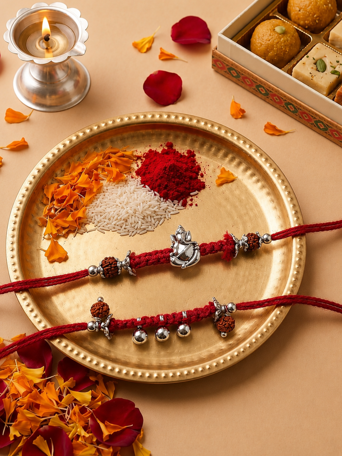 Ganesha Bhaiya Bhabhi Rakhi Set