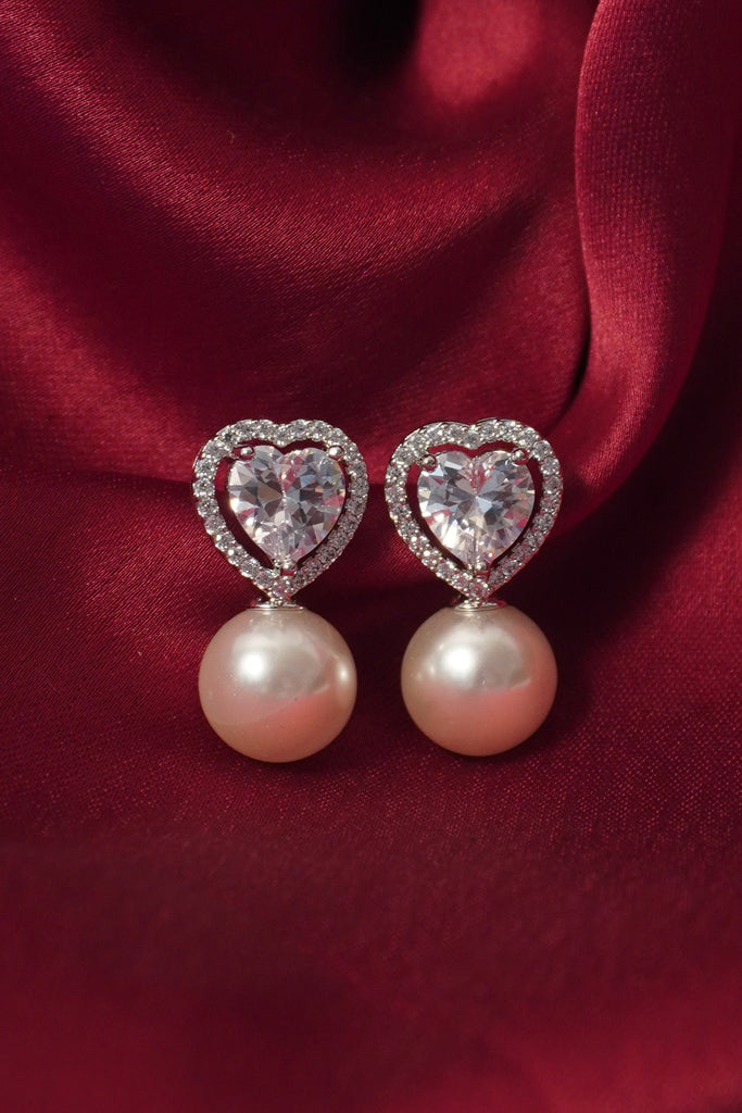 AD And Pearl Drop Earring