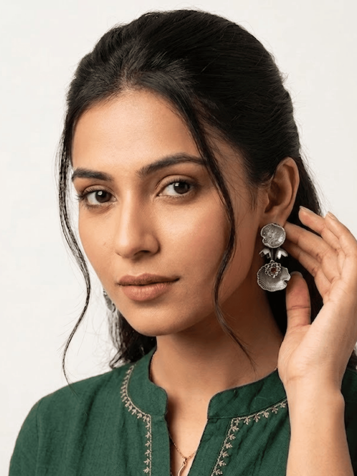 Unique Half-Shell Oxidised Earrings