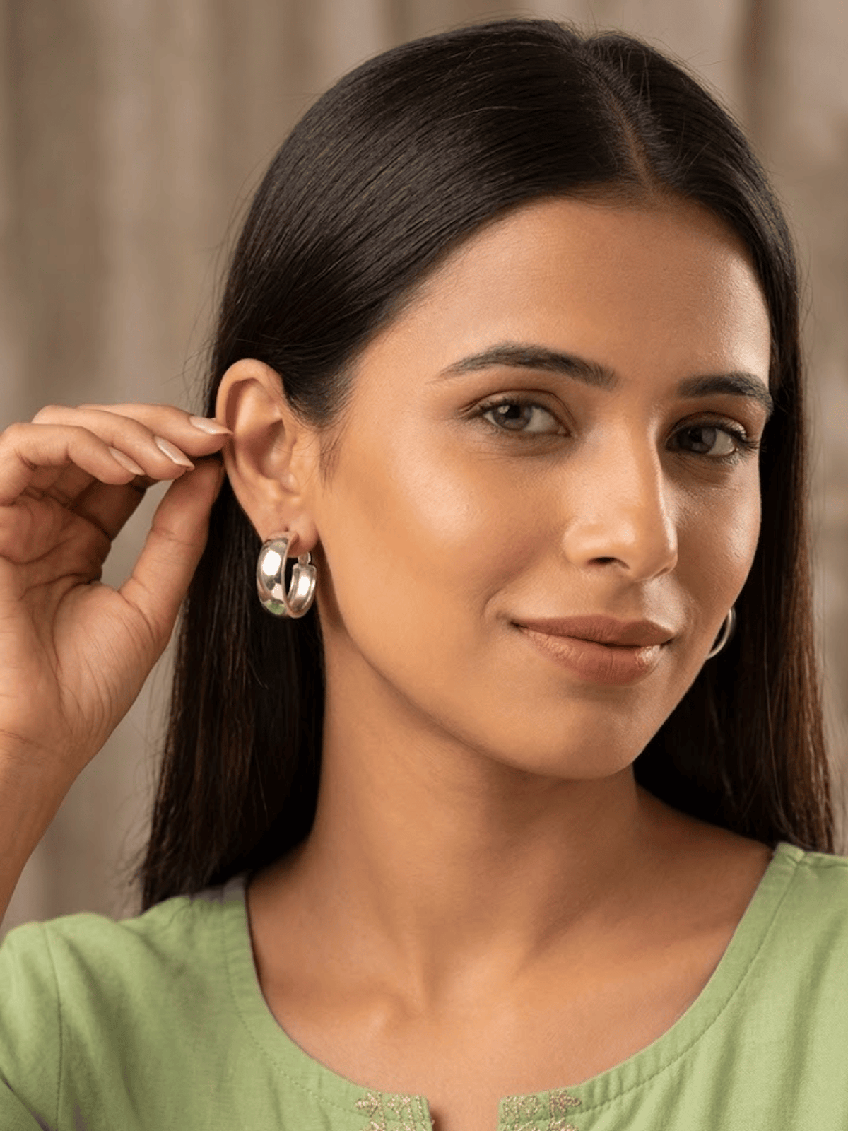 Stylish Small Silver Hoops for Women