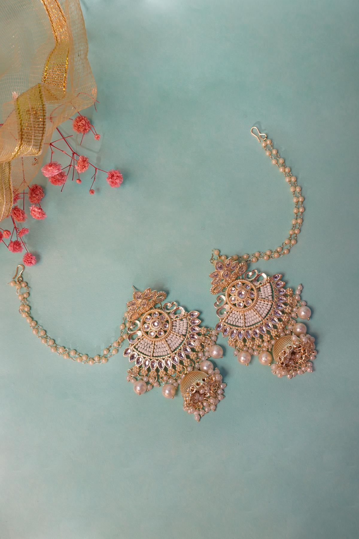 Fancy Light Gold Chandbalis Earrings