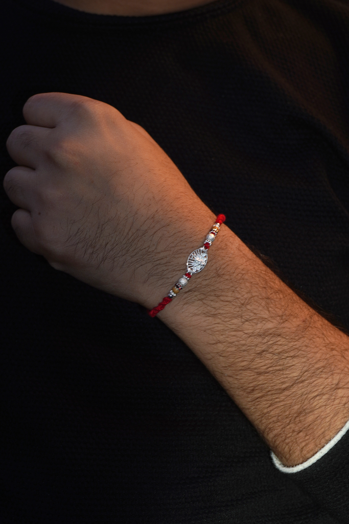 bracelet rakhi for brother - Silver Rakhi Online