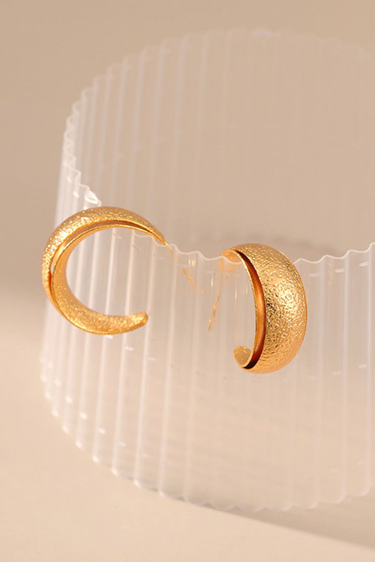 Gold Plated Matte Earrings