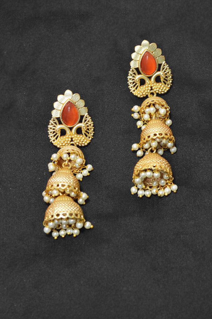 Three Layer Jhumka Earrings for Women - New Jhumka Design 2022 Photo