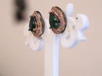 Bottle Green Water Drop American Diamond Stud Earring - Earrings Design