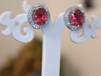 Red American Diamond Stud Earring - Earring - Fashion Earrings Online
