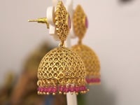 Jhumki Gold Plated Earring Online - Gold Plated Jhumki Design Online with Guarantee