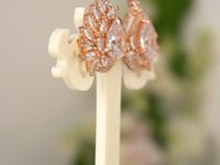 American Diamond Studded Earring - Gold Earrings Design