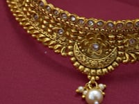 Traditional 18k Gold Plated Choker Necklace Set - Niscka