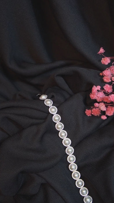 Cubic Zirconia Bracelet - Pearl Bracelet Wedding