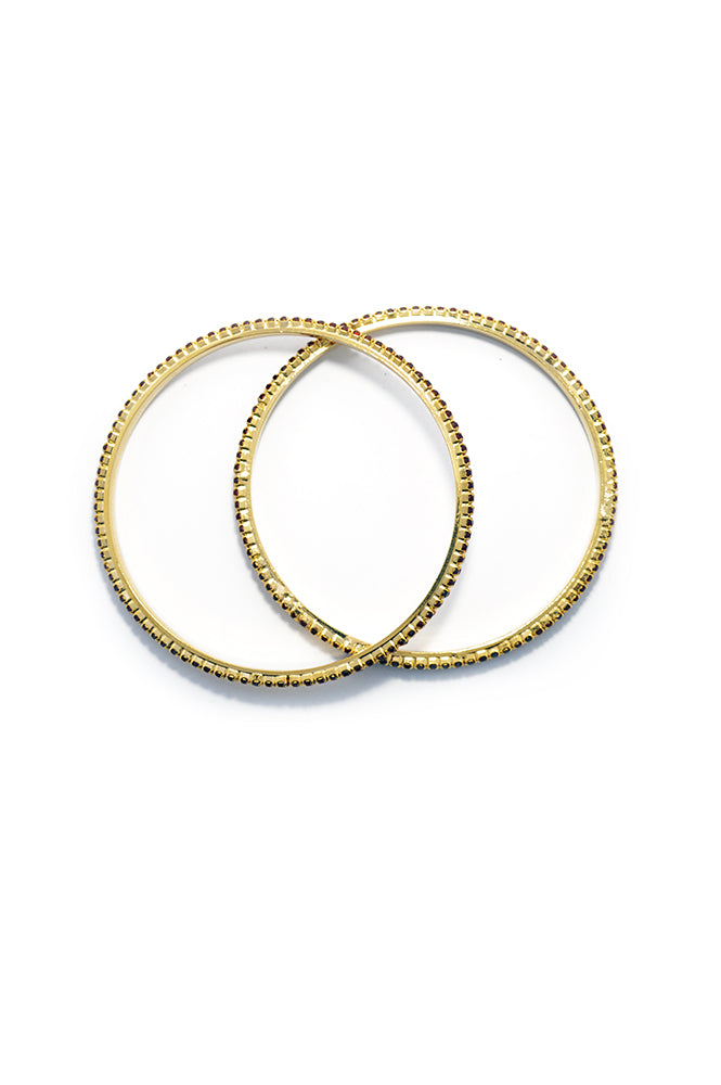 Ruby Stone Gold Plated Bangles Online