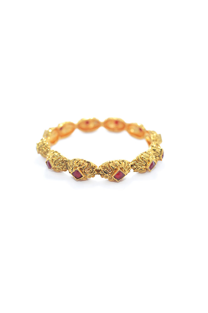 Ruby Gold Plated Bangles Online