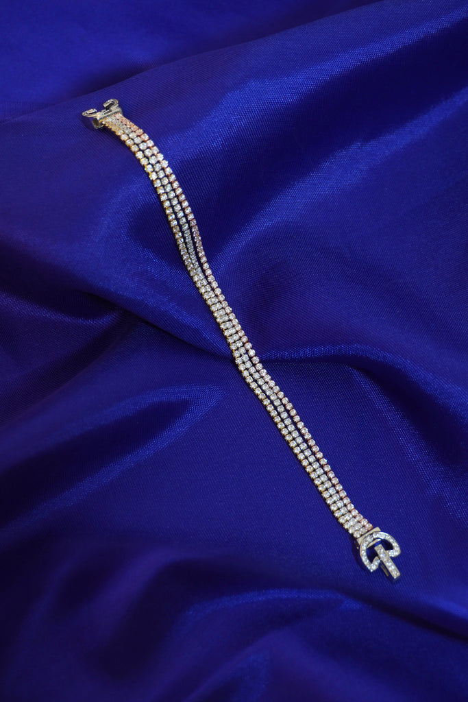 American Diamond Chain Bracelet for Ladies