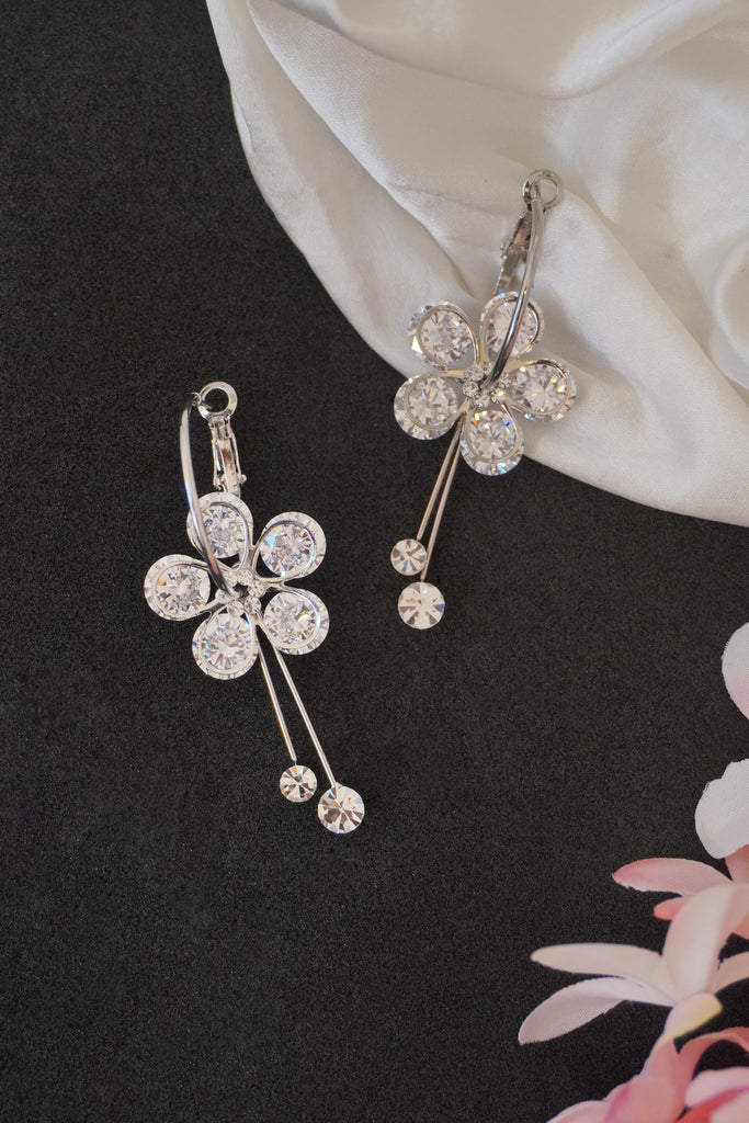 Flower Hoops Drop Earrings - Stylish Earrings for girls