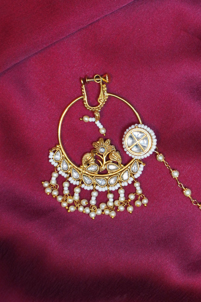  Kundan Studded Nathiya - Gold Nathiya Tanishq