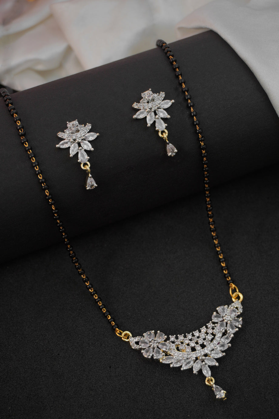 Designer Gold-plated Mangalsutra with Earrings | Jayashri Collection