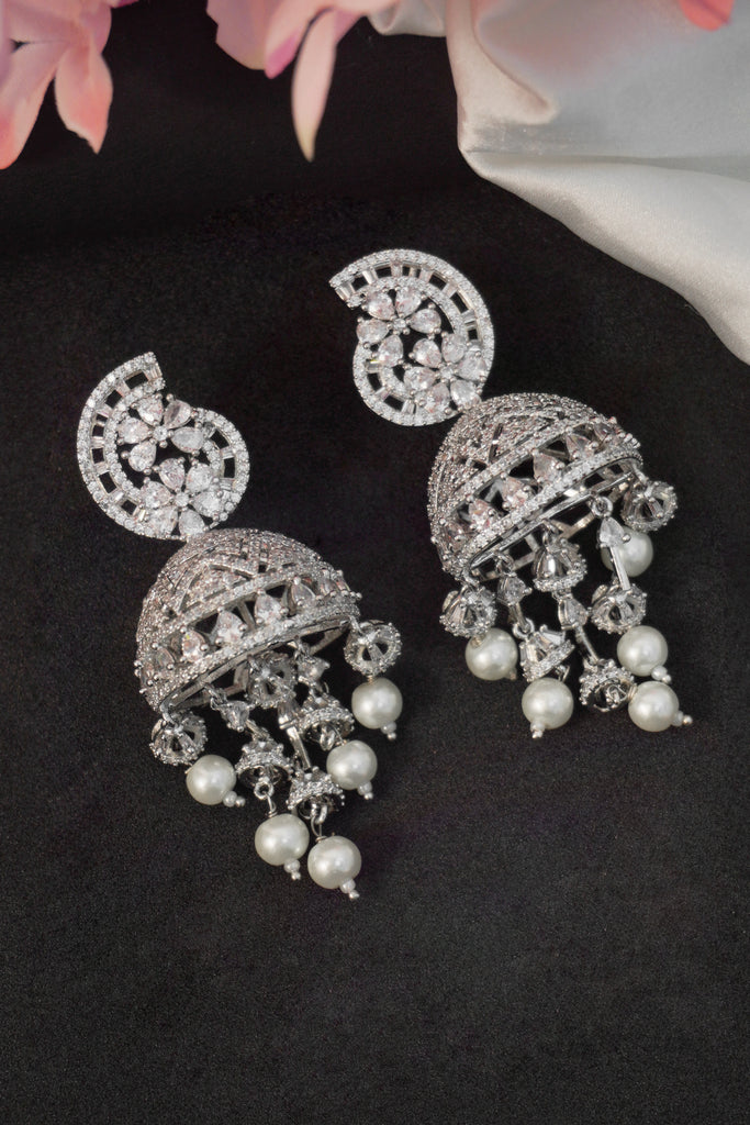 Jhumka Earrings American Diamond