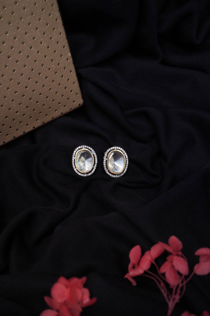 Kundan Stud Earrings - Diamond Earrings for Women