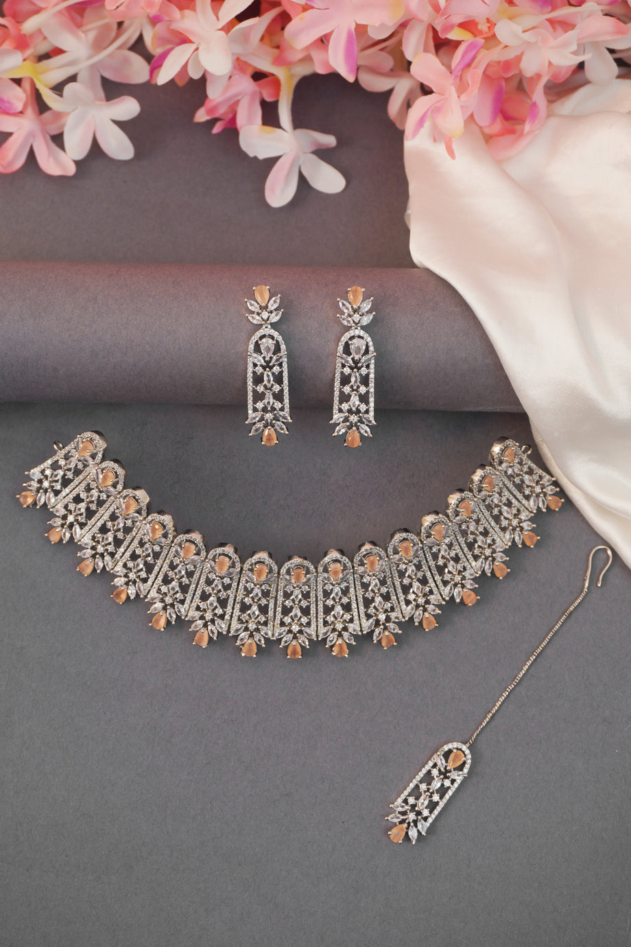 This designer Green Jewellery Set detailed with bridal set on Sale, Upto  45% OFF - New Arrivals