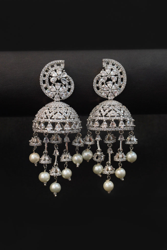 Jhumka Earrings American Diamond