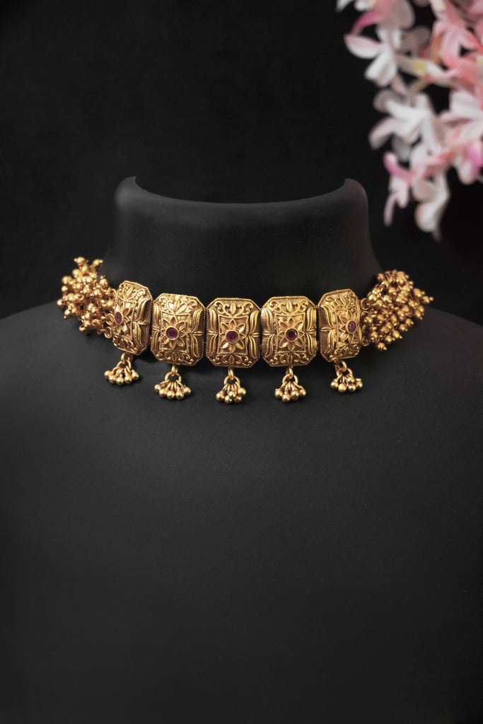 24K Gold Plated Necklace Set with Earrings - Necklaces for women