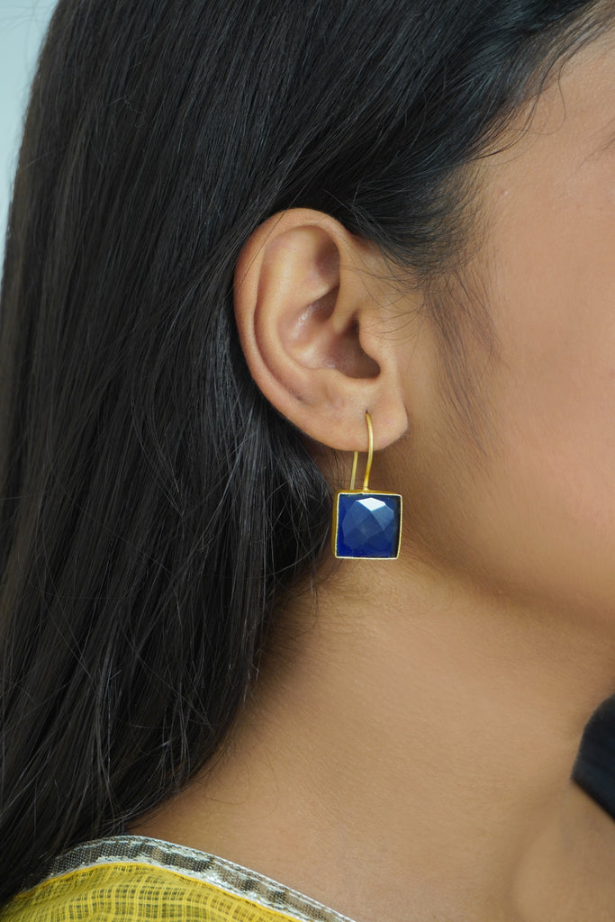 Midnight Blue Danglers Earring - Fancy Earrings Design Images
