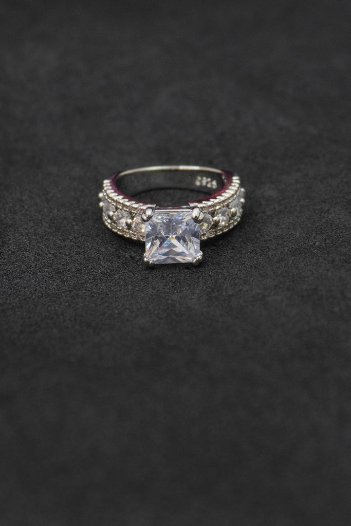 Princess American Diamond Ring - Simple Engagement Rings