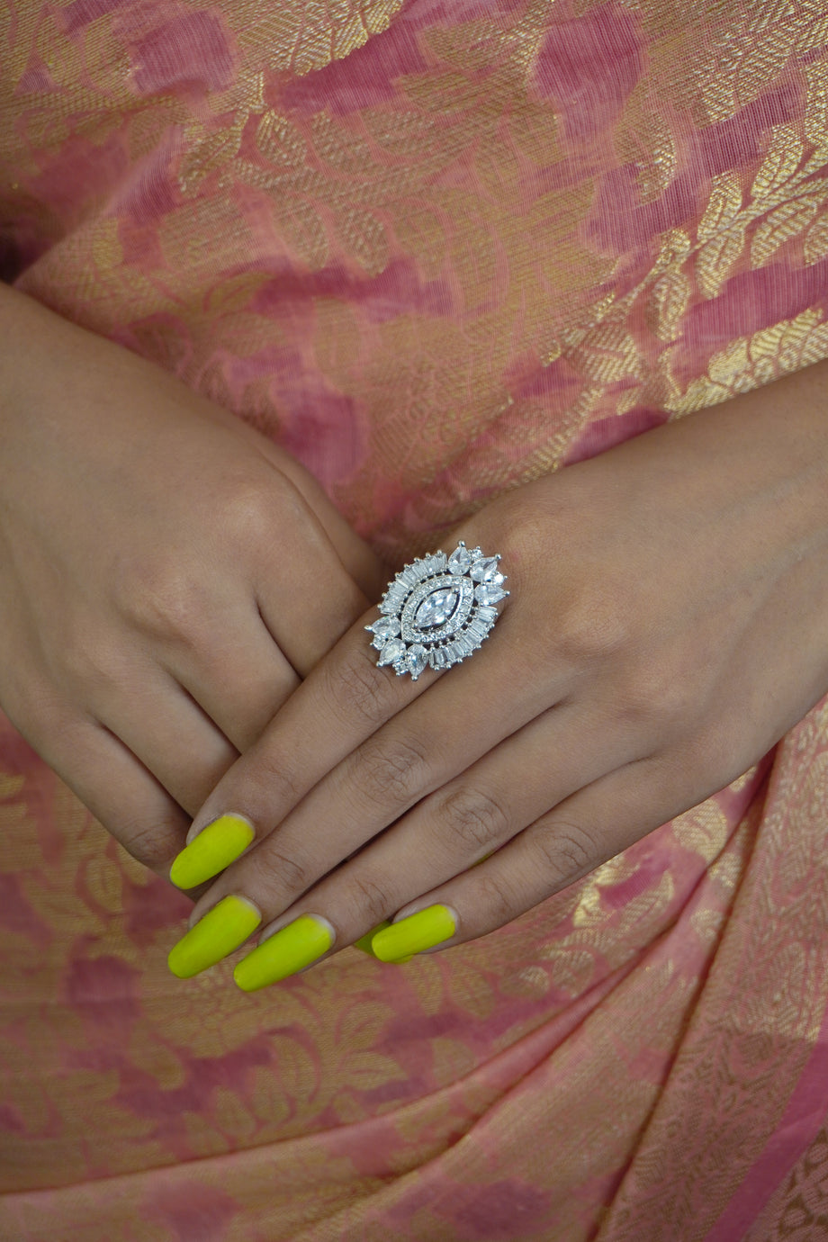Fancy LC Artificial Silver Mint Ring, Weight: 70gm at Rs 449/piece in Mumbai