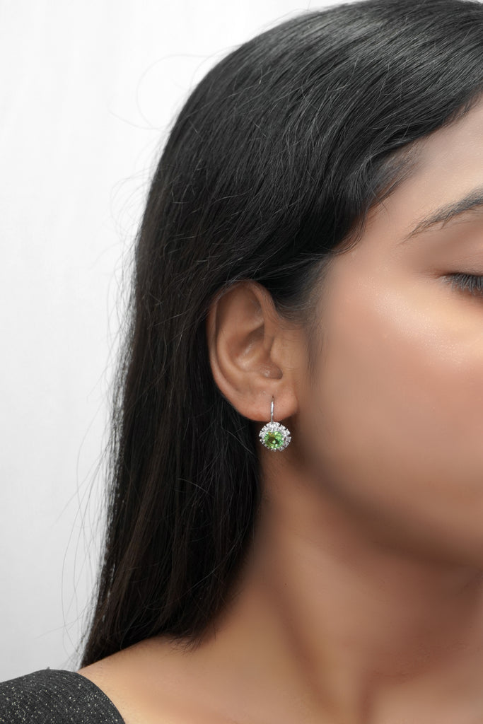 Diamond Green Earring
