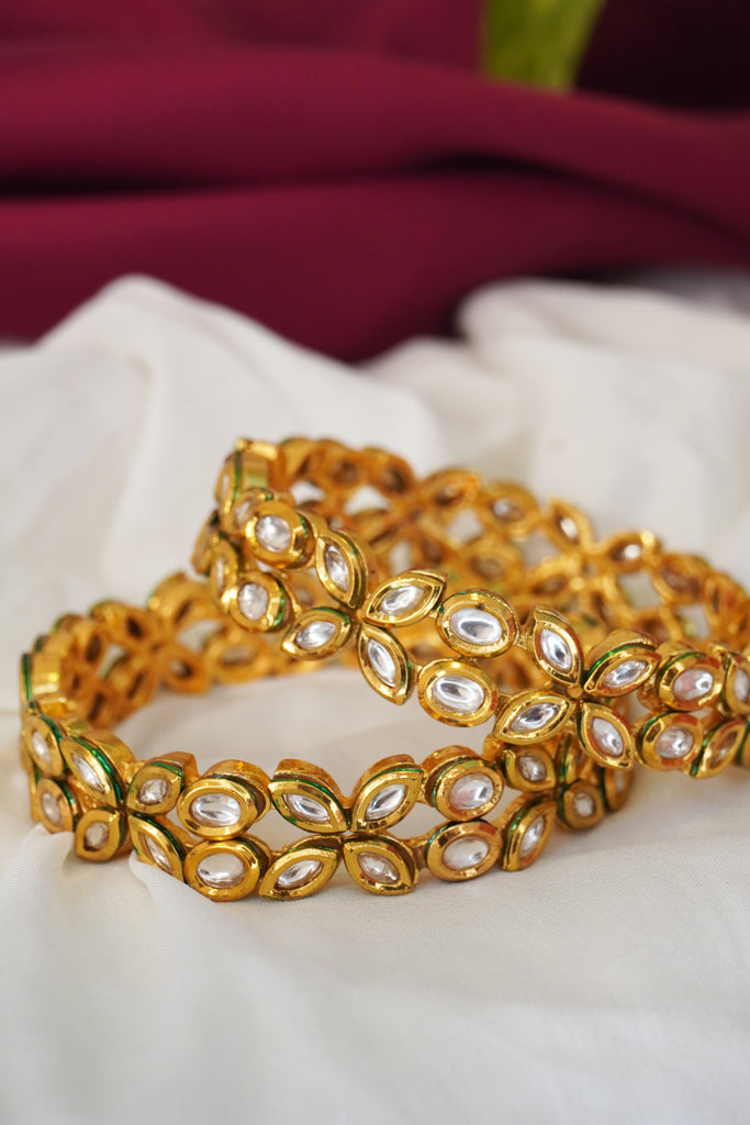 Stunning Gold Plated 24K Handcrafted Bangles - Buy Bangles Online