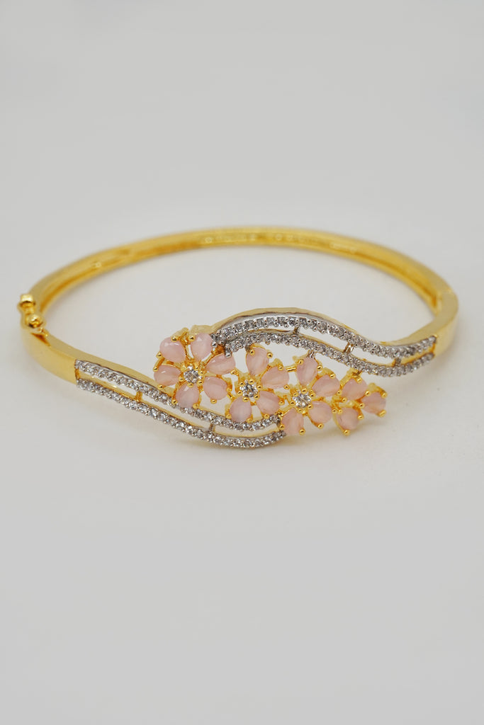Flower Blossom American Diamond Bracelet - American Diamond Bracelet