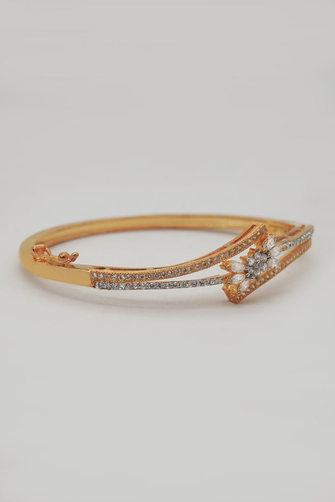 Fancy Gold Plated American Diamond Bracelet - Diamond Bracelet - Charm Bracelets - Best Friend Bracelets