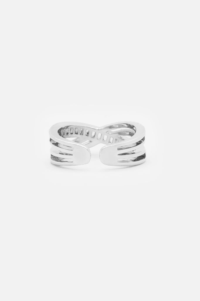 Intertwined American Diamond Ring - Diamond Finger Ring Designs