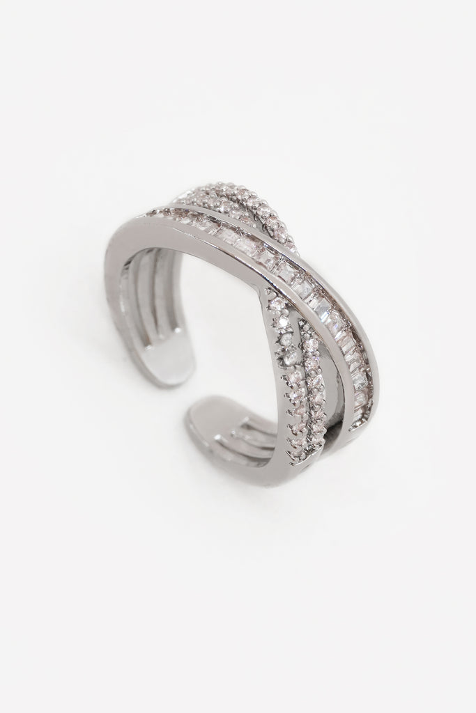 Intertwined American Diamond Ring - American Diamond Ring price