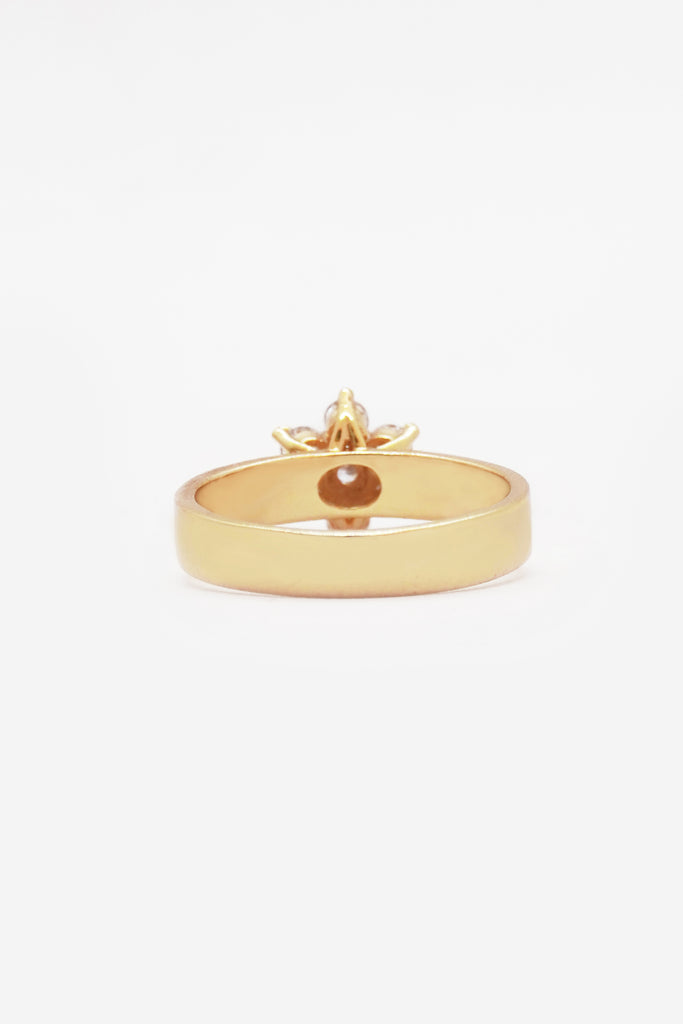 Floral Round Cut American Diamond Ring - Ring | Buy Rings Online