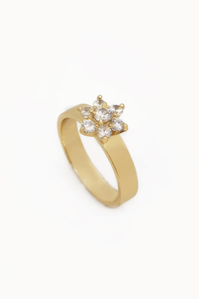 Floral Round Cut American Diamond Ring -Buy Rings For Women