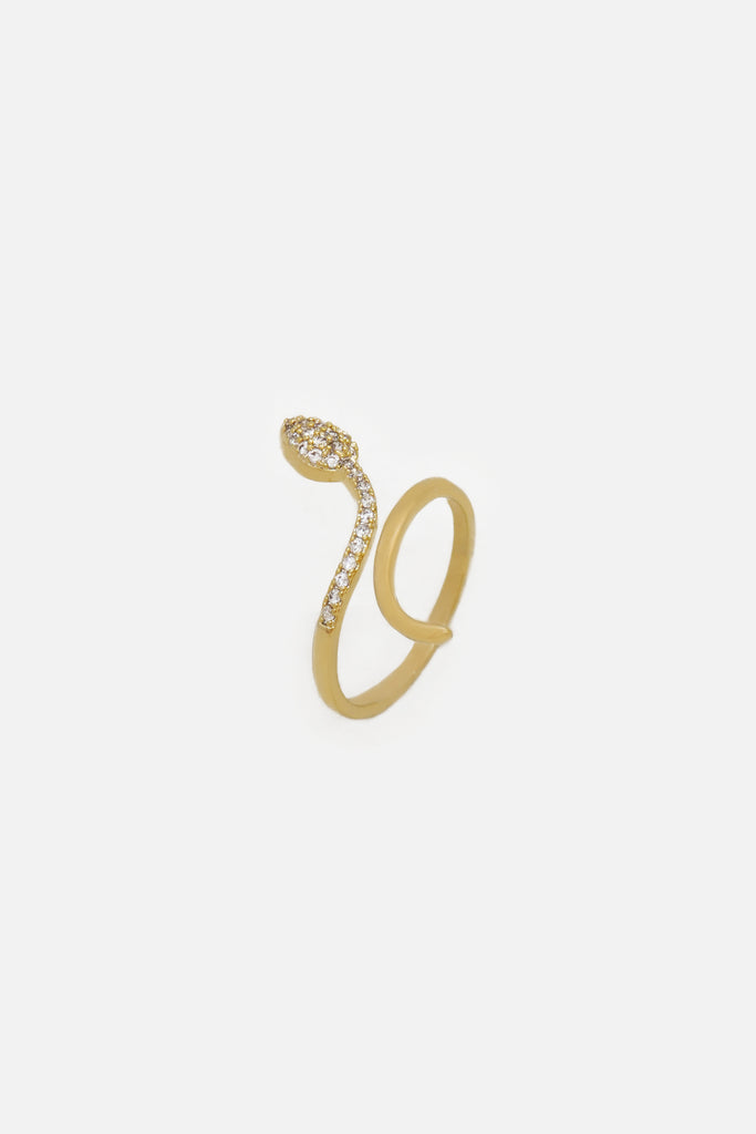 Serpent Crystal Ring - Gold Ring Design